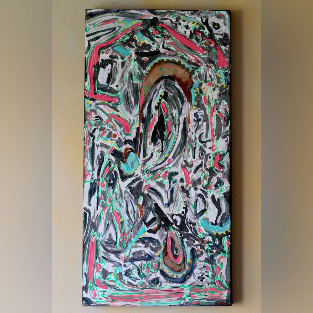 HANDMADE Original Abstract Modern Painting | 'spring' by me on canvas